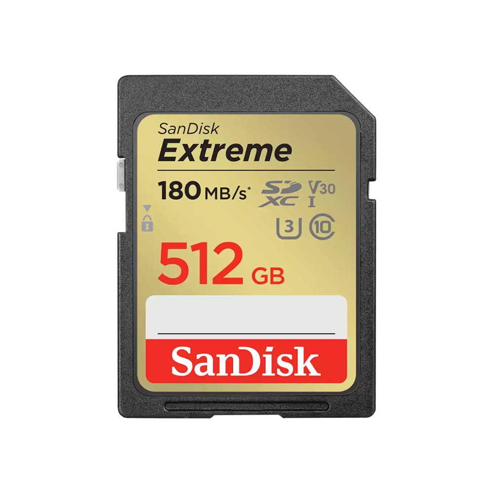 sandisk 512GB SD Card SANDISK Extreme SDSDXVV-512G-GNCIN (180MB/s.) — product image 1